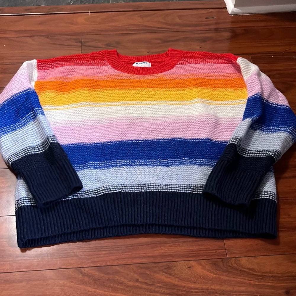 Rainbow knit sweater